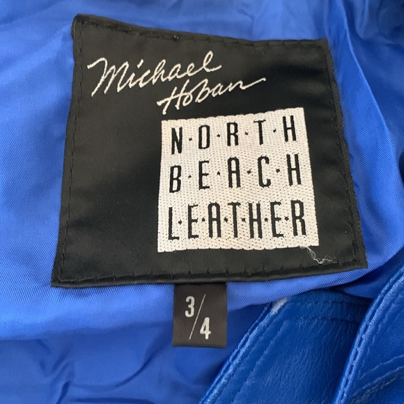 Michael Hoban for North Beach Leather Moto Jacket - size 3/4 - Picture 9 of 10
